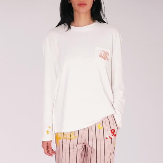 White Long Sleve T-Shirt