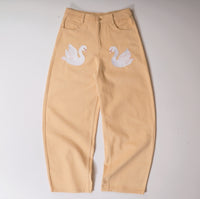 Swan Embroidery Pants
