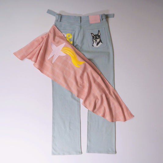 Embroidered Straight Jeans