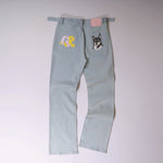 Embroidered Straight Jeans