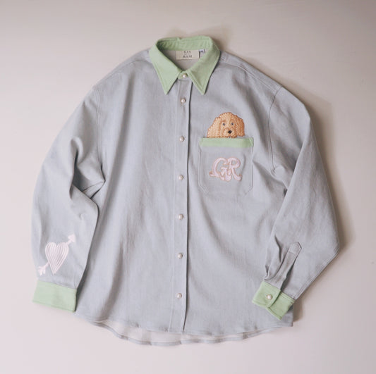 Doggy In Pocket Denim Jacket / Shirt