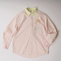 Pink & Green Striped Shirt
