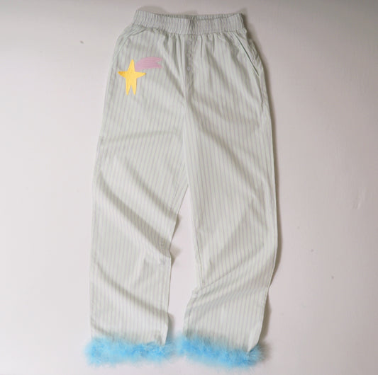 Feather-Trimmed Pyjama Pants