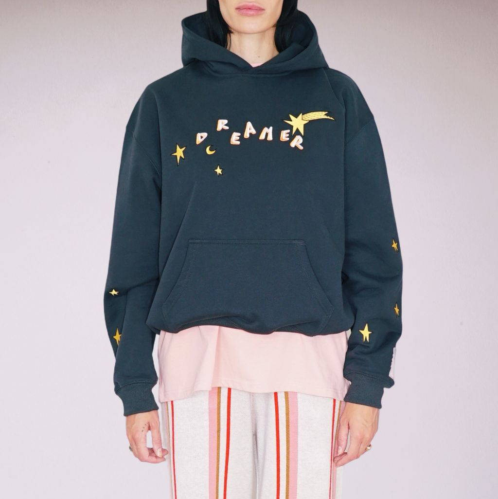 Black Faded Dreamer Hoodie