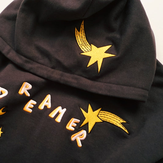 Black Faded "Dreamer" Hoodie