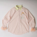 Pink & Green Striped Shirt