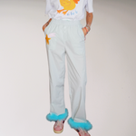 Feather-Trimmed Pyjama Pants
