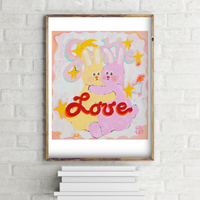 "Bunny Hug" Print