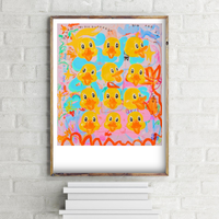 "Ducklings In The Park" Print