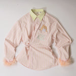 Pink & Green Striped Shirt