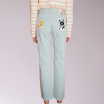 Embroidered Straight Jeans