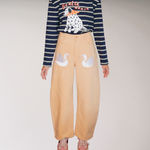 Swan Embroidery Pants