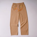 Brown Embroidery Pants