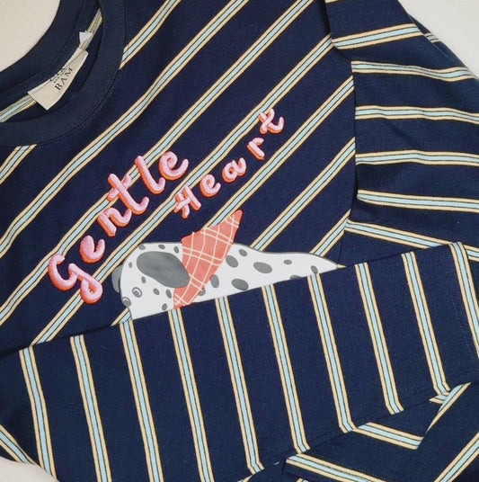 "Gentle Heart" Striped Long Sleeve