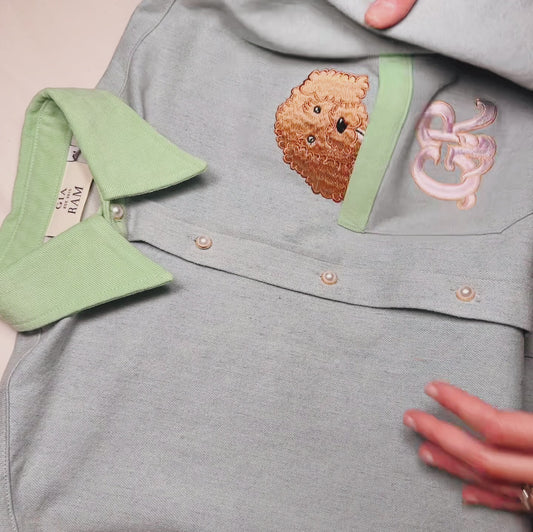 Doggy In Pocket Denim Jacket / Shirt