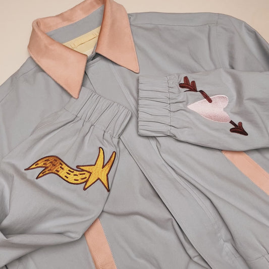 Pony Collar Blue Jacket