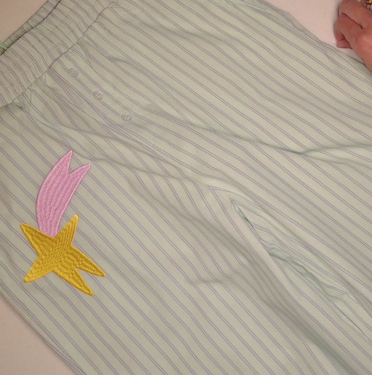 Feather-Trimmed Pyjama Pants